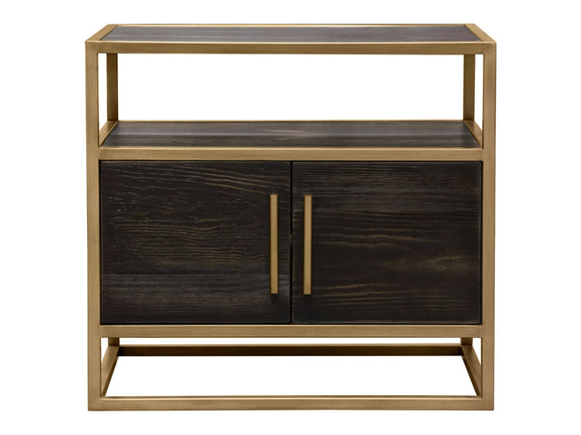 Empire Dark Brown/Gold End Table - Ornate Home