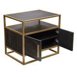 Empire Dark Brown/Gold End Table - Ornate Home