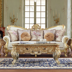 Empire Luxe Metallic Gold 3-Pc Living Room Set / HD-SLC93630 - Ornate Home