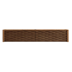 Emric Walnut Wave 71" Wall-Mounted TV Cabinet - Ornate Home