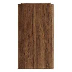 Emric Walnut Wave Accent Cabinet - Ornate Home