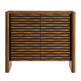 Emric Walnut Wave Accent Cabinet - Ornate Home