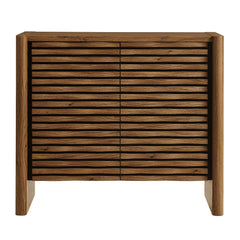Emric Walnut Wave Accent Cabinet - Ornate Home