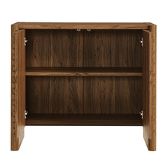 Emric Walnut Wave Accent Cabinet - Ornate Home