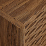 Emric Walnut Wave Accent Cabinet - Ornate Home