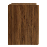 Emric Walnut Wave Nightstand - Ornate Home