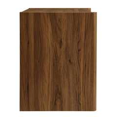 Emric Walnut Wave Nightstand - Ornate Home