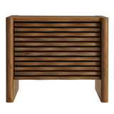 Emric Walnut Wave Nightstand - Ornate Home