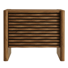 Emric Walnut Wave Nightstand - Ornate Home