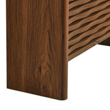 Emric Walnut Wave Shoe Cabinet - Ornate Home