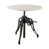 Emslie White/Black 30" Round Dining Table - Ornate Home