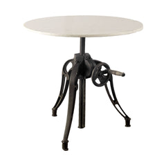 Emslie White/Black 30" Round Dining Table - Ornate Home