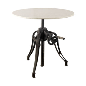 Emslie White/Black 30" Round Dining Table - Ornate Home