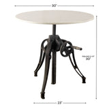 Emslie White/Black 30" Round Dining Table - Ornate Home