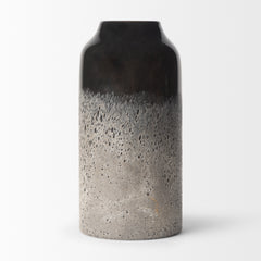 Emu Black/Gray Short Vase - Ornate Home