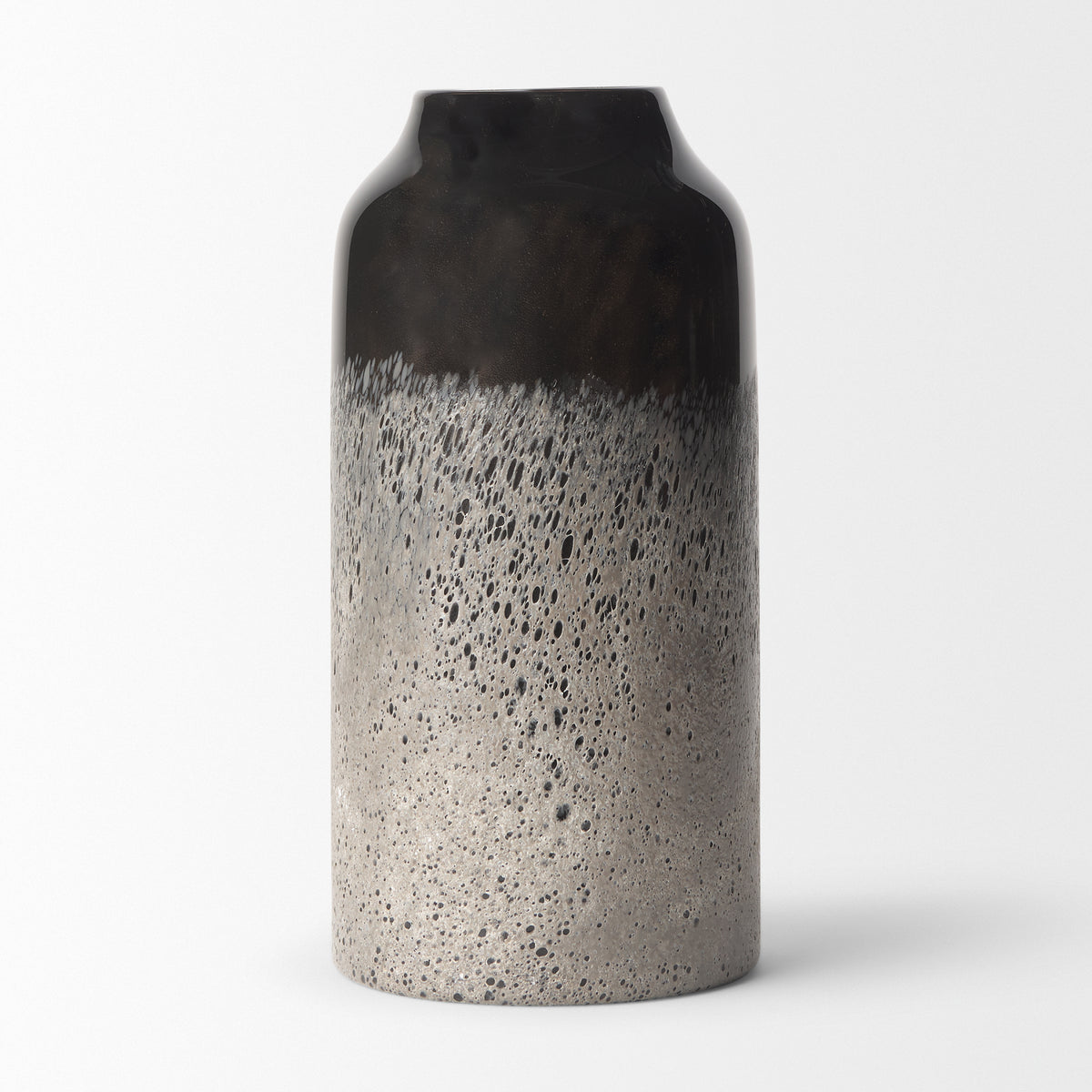Emu Black/Gray Short Vase - Ornate Home