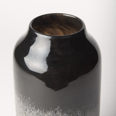 Emu Black/Gray Short Vase - Ornate Home