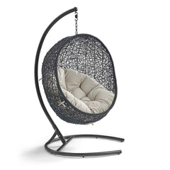 Encase Beige Swing Outdoor Patio Lounge Chair - Ornate Home