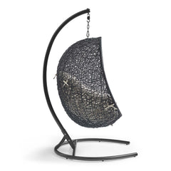 Encase Beige Swing Outdoor Patio Lounge Chair - Ornate Home
