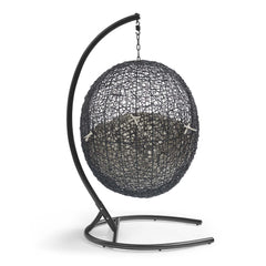Encase Beige Swing Outdoor Patio Lounge Chair - Ornate Home