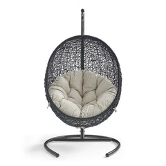 Encase Beige Swing Outdoor Patio Lounge Chair - Ornate Home