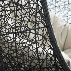 Encase Beige Swing Outdoor Patio Lounge Chair - Ornate Home