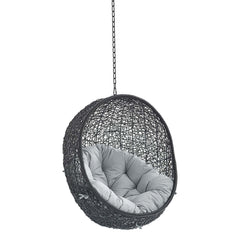 Encase Black/Gray Sunbrella Fabric Swing Outdoor Patio Lounge Chair Without Stand - Ornate Home