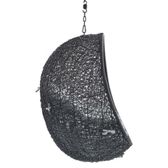 Encase Black/Gray Sunbrella Fabric Swing Outdoor Patio Lounge Chair Without Stand - Ornate Home