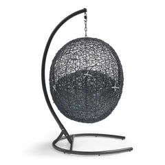 Encase Gray Swing Outdoor Patio Lounge Chair - Ornate Home