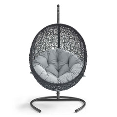 Encase Gray Swing Outdoor Patio Lounge Chair - Ornate Home