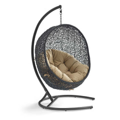 Encase Mocha Swing Outdoor Patio Lounge Chair - Ornate Home