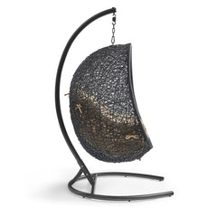 Encase Mocha Swing Outdoor Patio Lounge Chair - Ornate Home