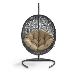 Encase Mocha Swing Outdoor Patio Lounge Chair - Ornate Home