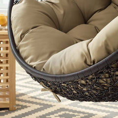Encase Mocha Swing Outdoor Patio Lounge Chair - Ornate Home