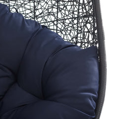Encase Navy Swing Outdoor Patio Lounge Chair - Ornate Home