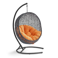 Encase Orange Swing Outdoor Patio Lounge Chair - Ornate Home