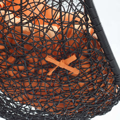 Encase Orange Swing Outdoor Patio Lounge Chair - Ornate Home