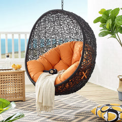 Encase Orange Swing Outdoor Patio Lounge Chair - Ornate Home