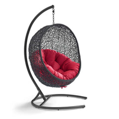 Encase Red Swing Outdoor Patio Lounge Chair - Ornate Home