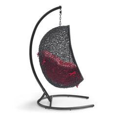 Encase Red Swing Outdoor Patio Lounge Chair - Ornate Home