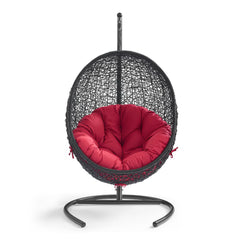 Encase Red Swing Outdoor Patio Lounge Chair - Ornate Home