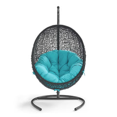 Encase Turquoise Swing Outdoor Patio Lounge Chair - Ornate Home
