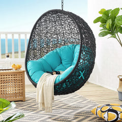 Encase Turquoise Swing Outdoor Patio Lounge Chair - Ornate Home