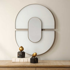 Encase White Modern Oval Mirror - Ornate Home