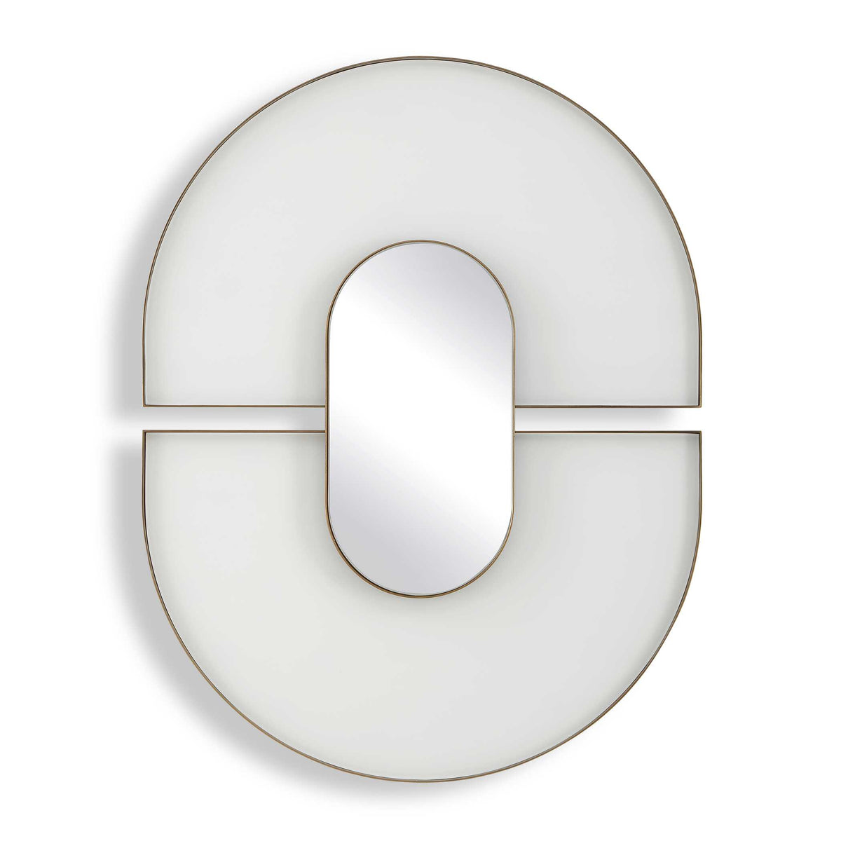 Encase White Modern Oval Mirror - Ornate Home