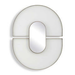 Encase White Modern Oval Mirror - Ornate Home