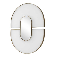 Encase White Modern Oval Mirror - Ornate Home