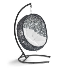 Encase White Swing Outdoor Patio Lounge Chair - Ornate Home