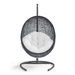 Encase White Swing Outdoor Patio Lounge Chair - Ornate Home