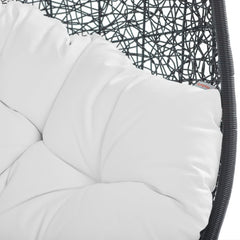 Encase White Swing Outdoor Patio Lounge Chair - Ornate Home